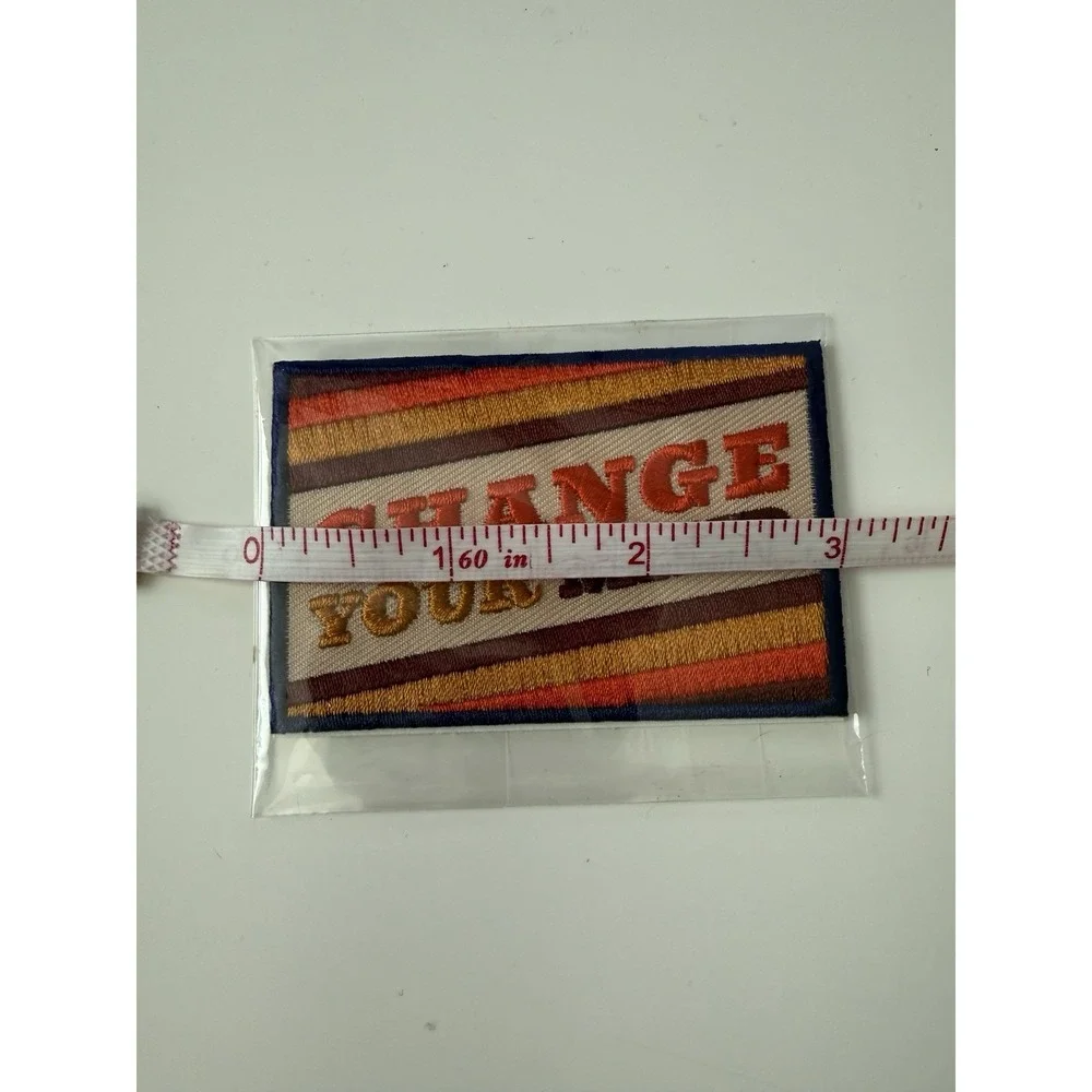 Change Your Mind Embroidered Patch 3in Rectangle Inspiration‎